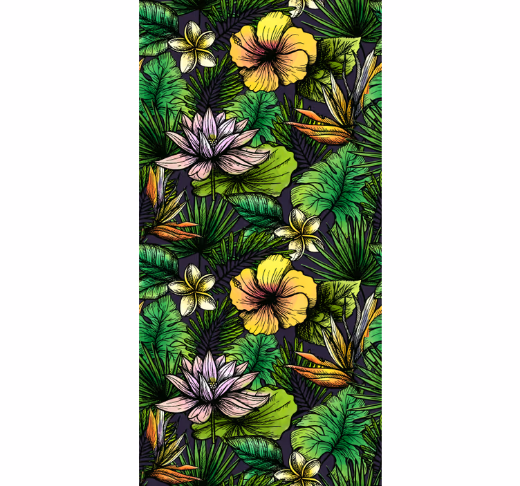 Papel pintado selva árboles soleados de la jungla - TenVinilo