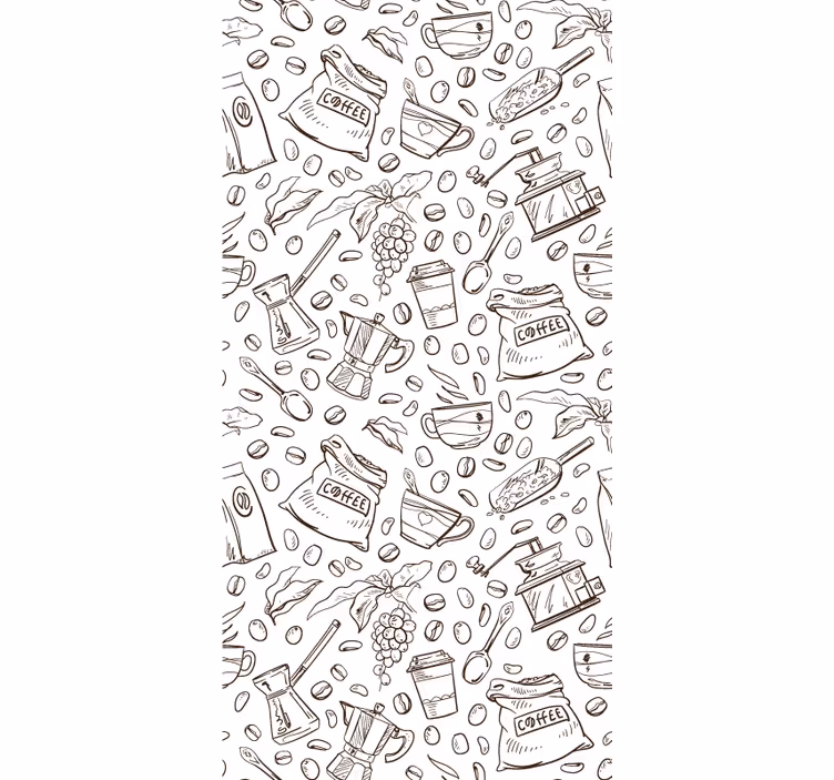 Papel pintado cocina Tema del café - TenVinilo