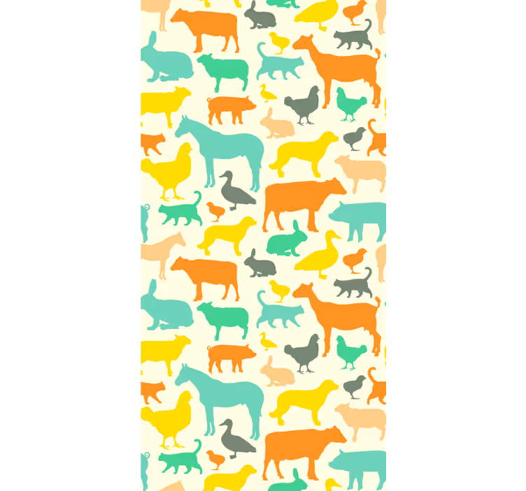 Papel pintado cocina Granja de animales - TenVinilo