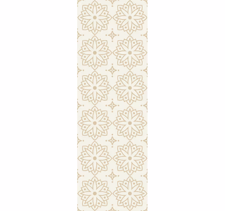 Papel pintado retro Patrón de mandala crema - TenVinilo