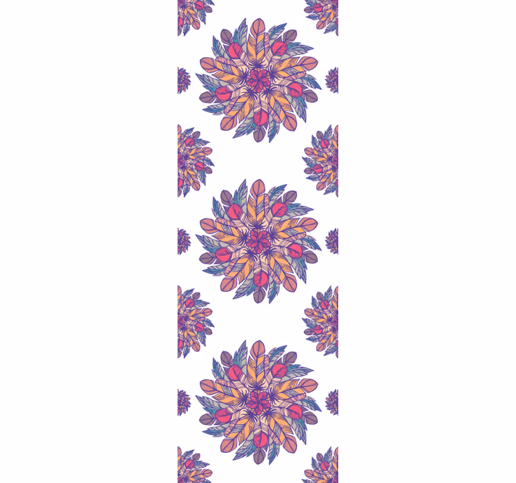 Papel tapiz flores motivo de explosión floral - TenVinilo