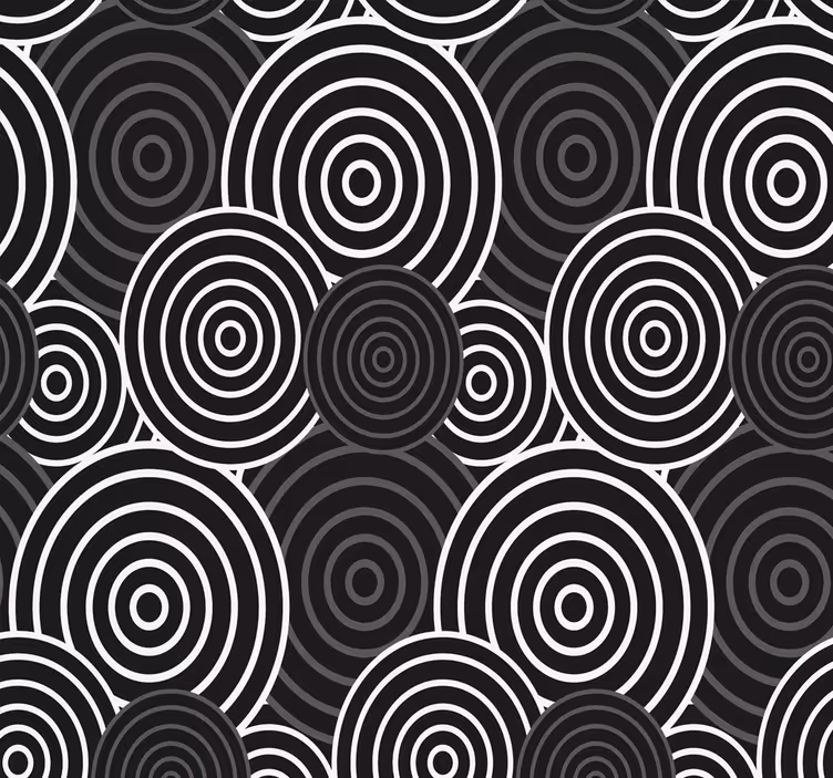 Papel tapiz geométrico círculos concéntricos - TenVinilo