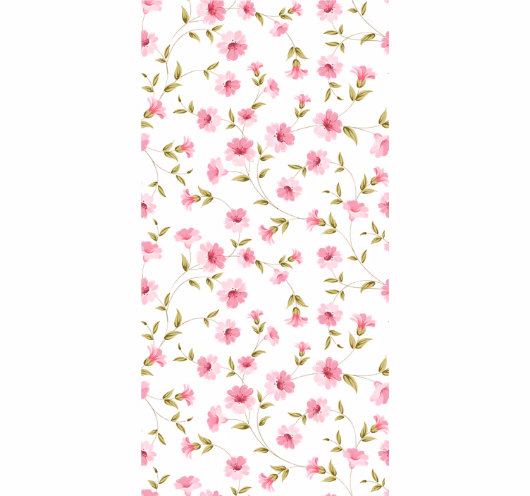 Papel tapiz flores motivo floral de vid - TenVinilo
