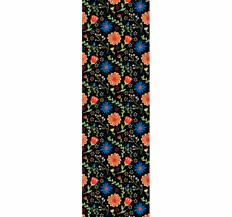 Papel tapiz flores acento con estampado floral - TenVinilo