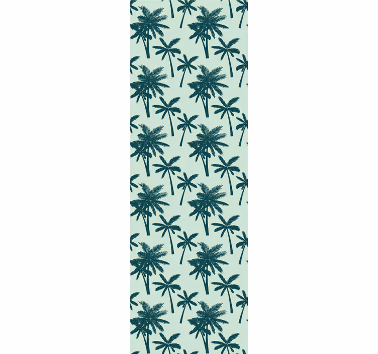 papel pintado troncos Palmera verde salvia - TenVinilo