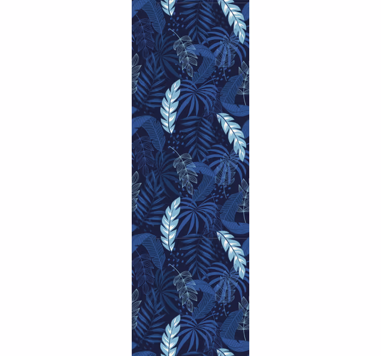 Papel pintado flores Maranta azul y pantera - TenVinilo