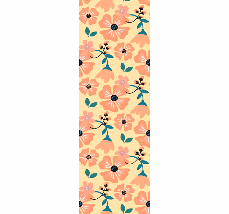 Papel pintado flores Girasoles naranjas - TenVinilo