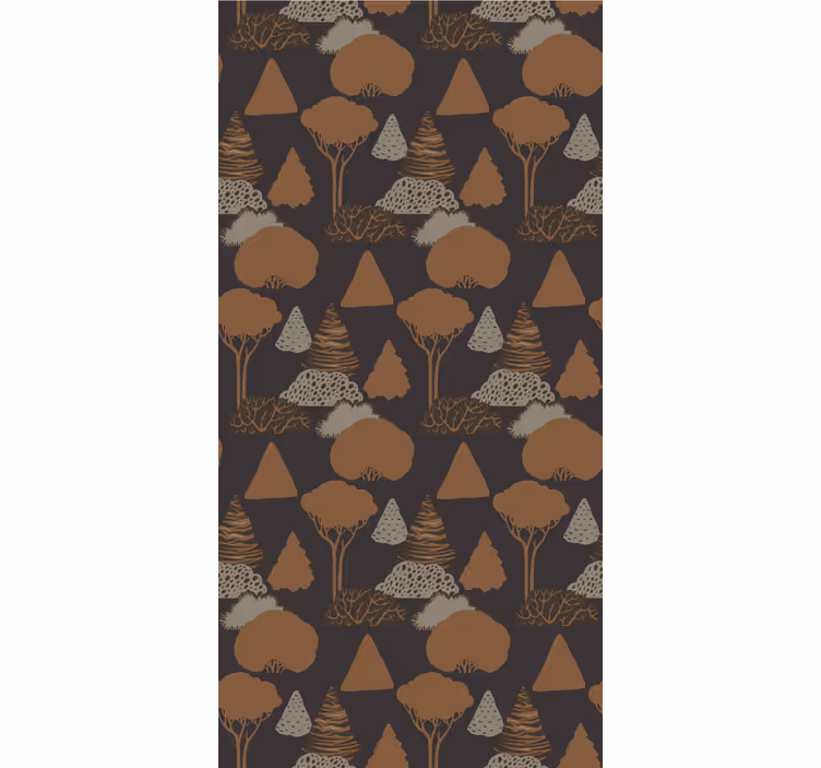 Papel tapiz naturaleza silueta del bosque - TenVinilo