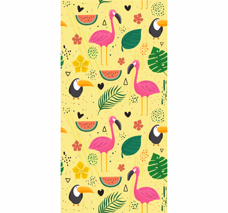 Papel pintado animal Lindos animales con plantas - TenVinilo