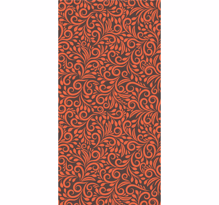 Papel tapiz floral remolinos ornamentados - TenVinilo