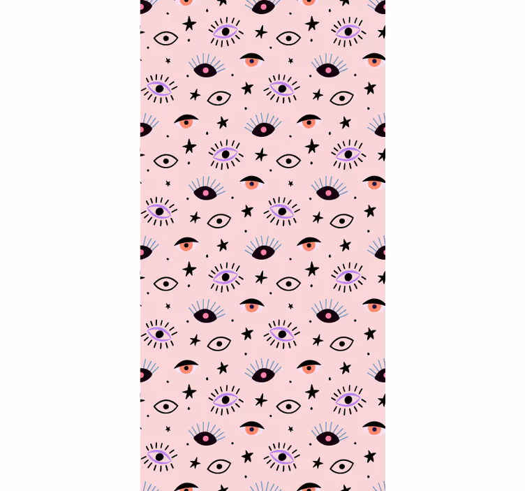 Papel pintado retro Ojos en un estilo vintage - TenVinilo
