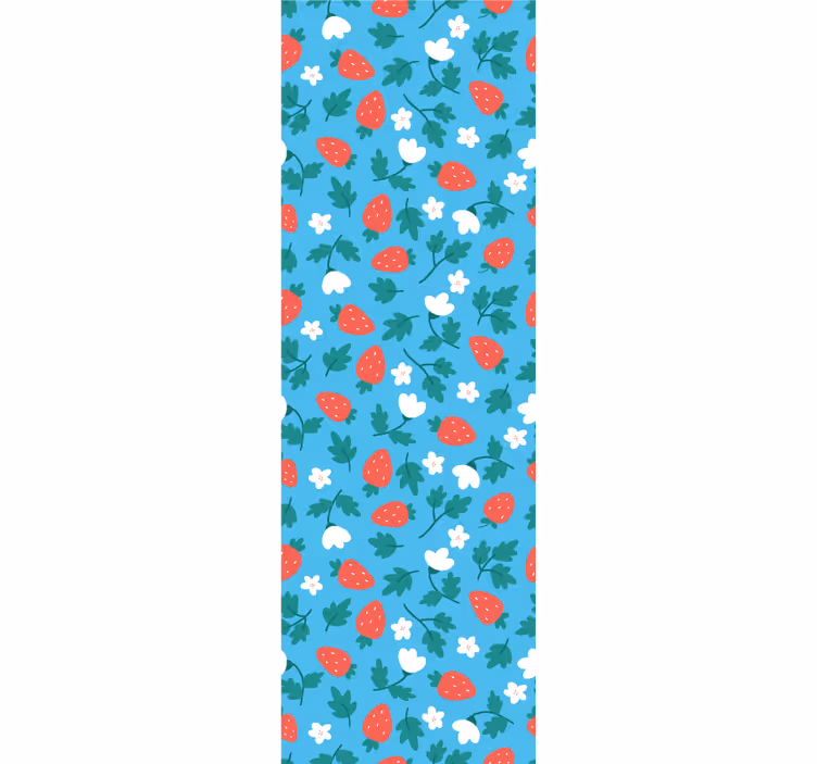Papel tapiz naturaleza flores de fresa - TenVinilo