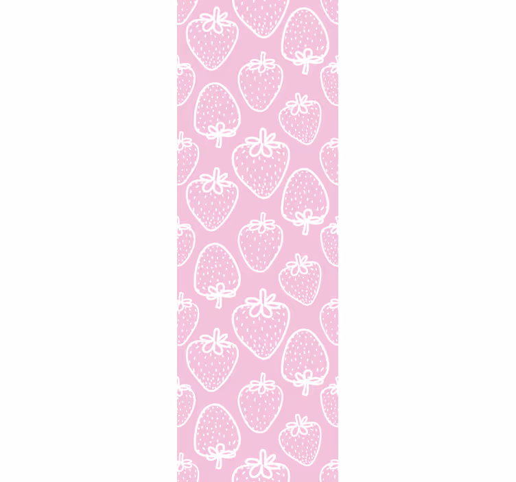 Papel pintado cocina Papel de regalo de fresa rosa - TenVinilo