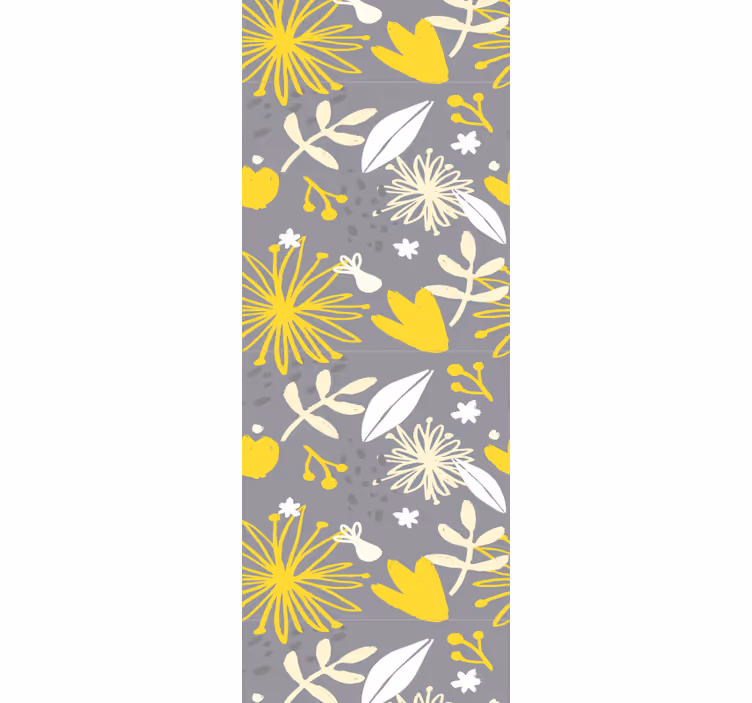 Papel tapiz flores patrón floral alegre - TenVinilo