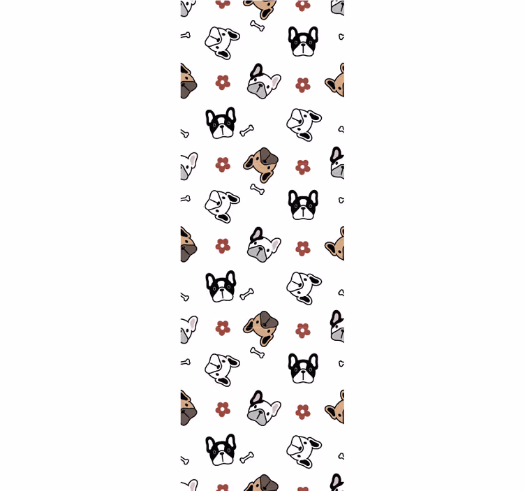Papel tapiz perros conjunto de garabatos caninos - TenVinilo
