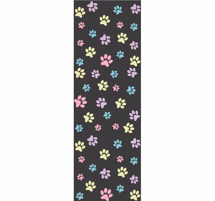 Papel pintado perros Increíbles patas de perro de colores - TenVinilo