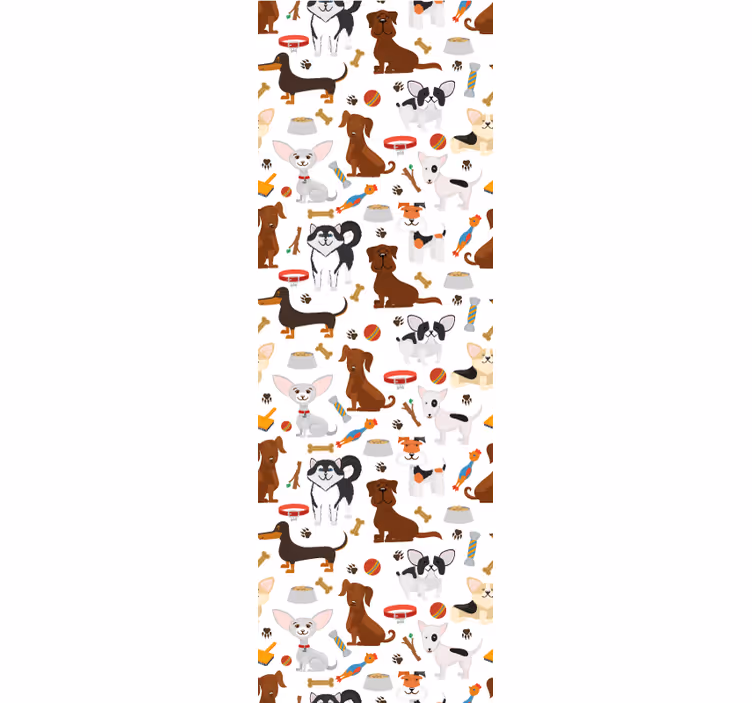 Papel tapiz perros personajes caninos - TenVinilo