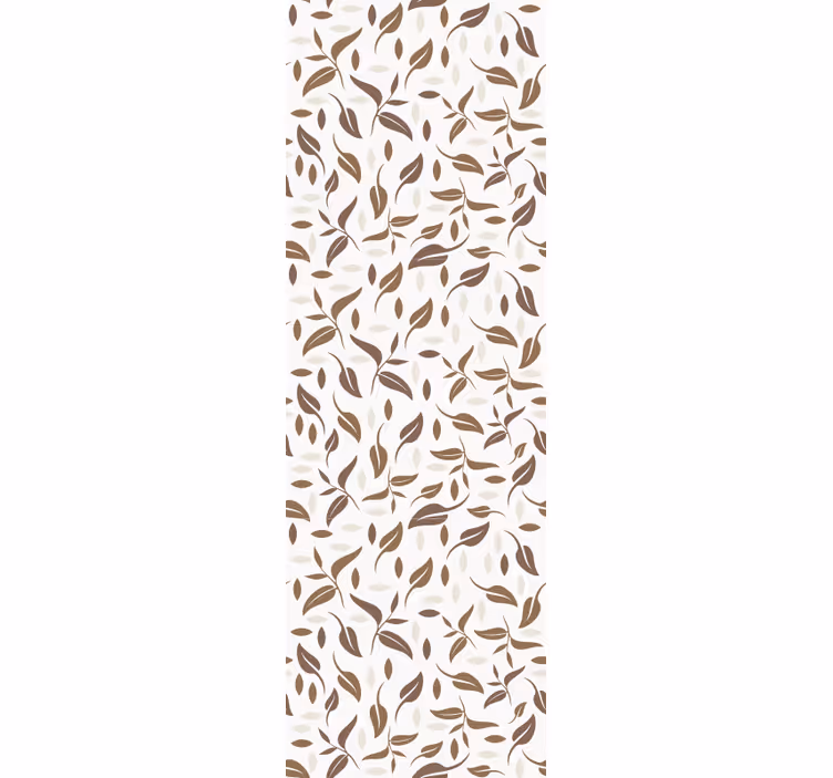 Papel pintado moderno Patrón hojas marrones - TenVinilo