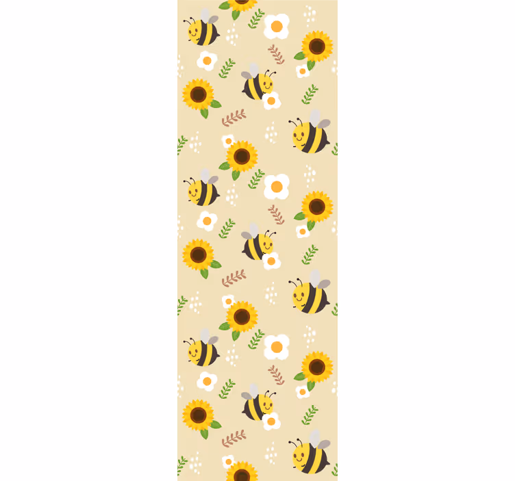 Papel tapiz animales girasoles zumbidos - TenVinilo