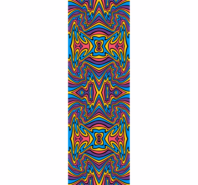 Papel pintado abstracto Colores vivos líneas maravillosas - TenVinilo