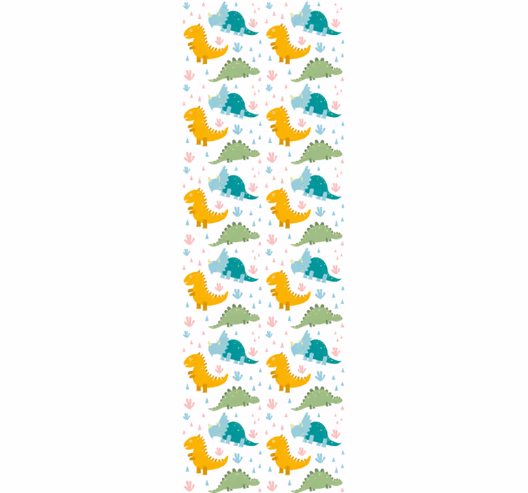 Papel pintado dinosaurios Precioso patrón de dinosaurios - TenVinilo