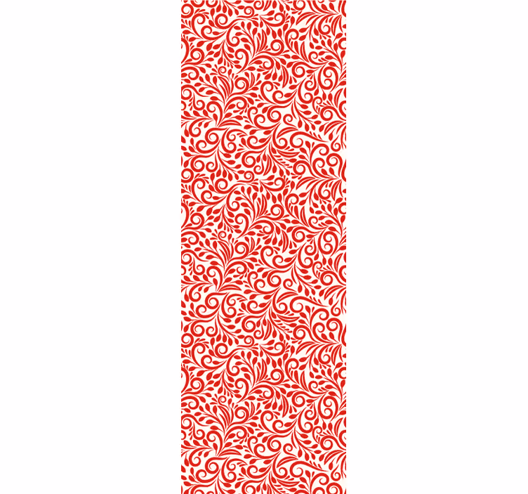 Papel pintado flores Esmalte rojo - TenVinilo