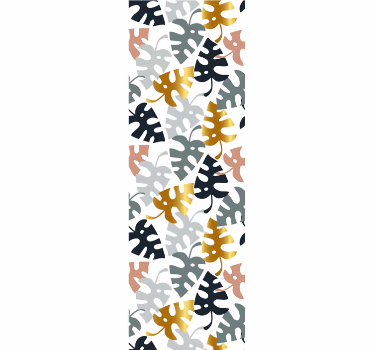 Papel pintado naturaleza Hojas doradas y multicolores - TenVinilo