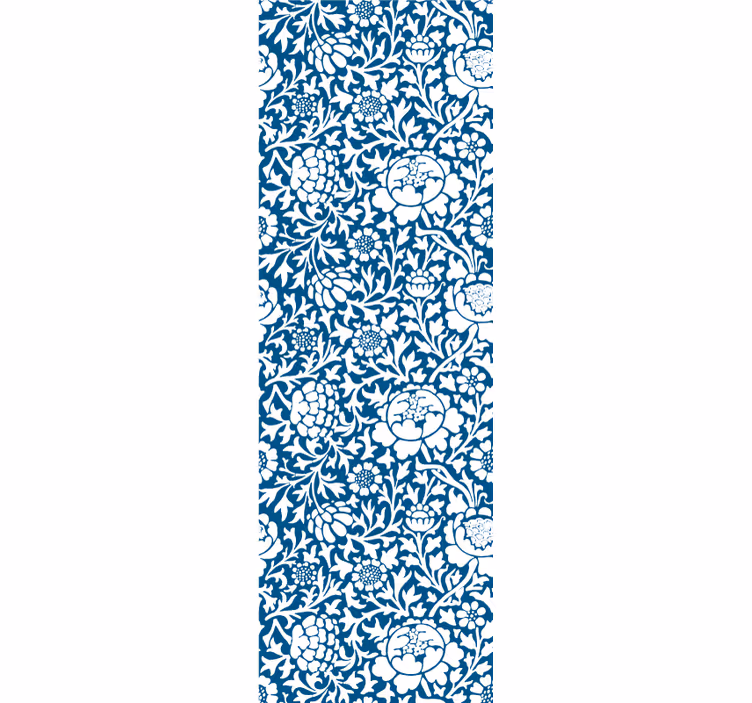 Papel pintado naturaleza Flora azul marino - TenVinilo