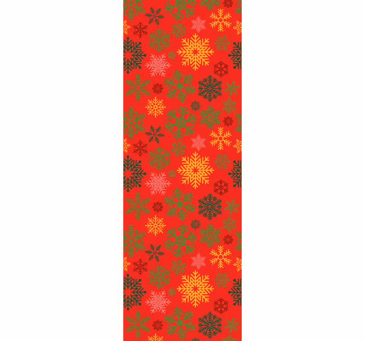 Papel pintado navidad Diseño de copos de nieve de invierno - TenVinilo