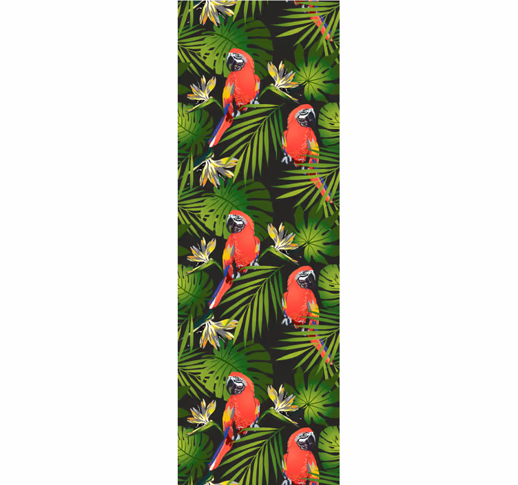 Papel tapiz loros diseño de loros tropicales - TenVinilo