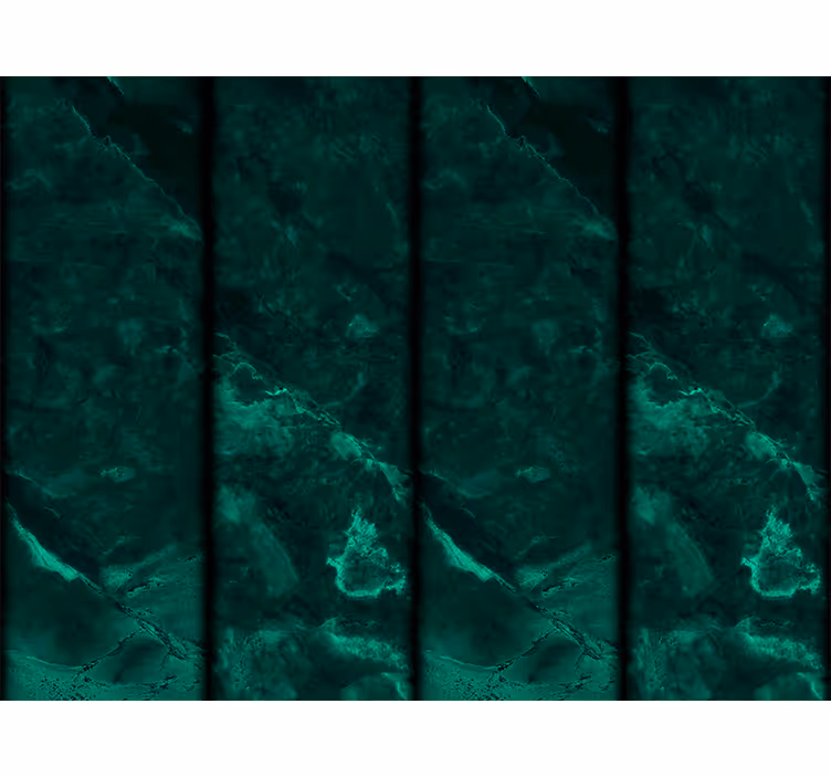 Papel pintado baño Efecto mármol negro y verde - TenVinilo