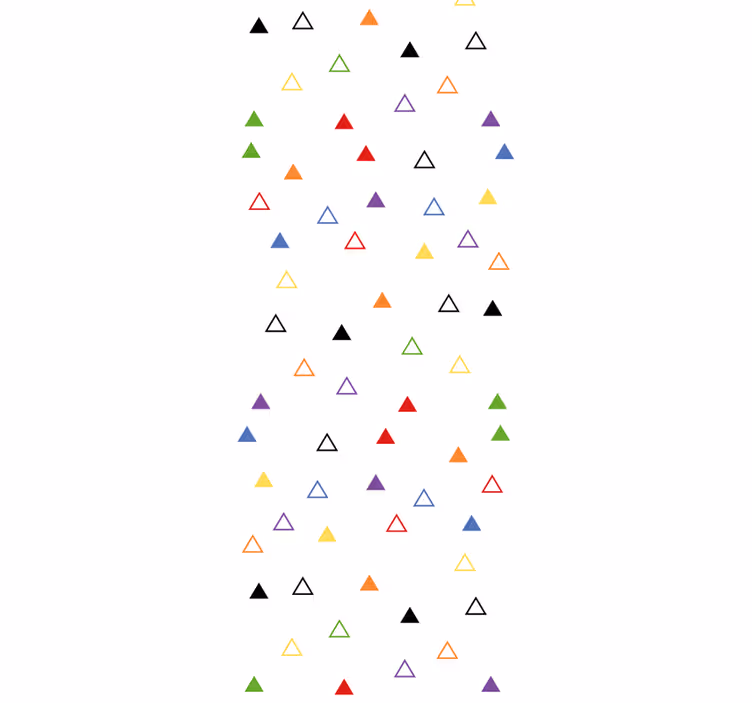 Papel pintado nórdico Coloridos triángulos huecos y sólidos - TenVinilo