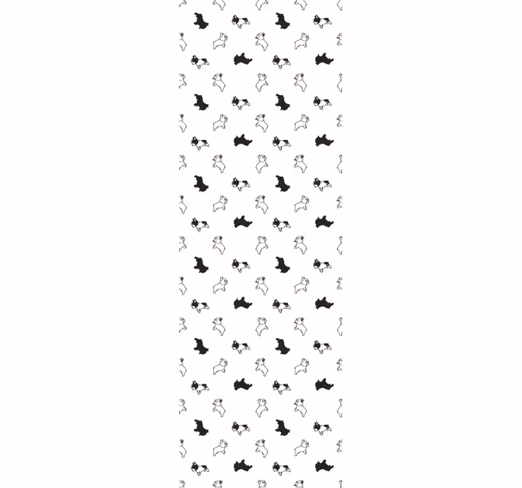 Papel tapiz perros patrón de bocetos de cachorro - TenVinilo