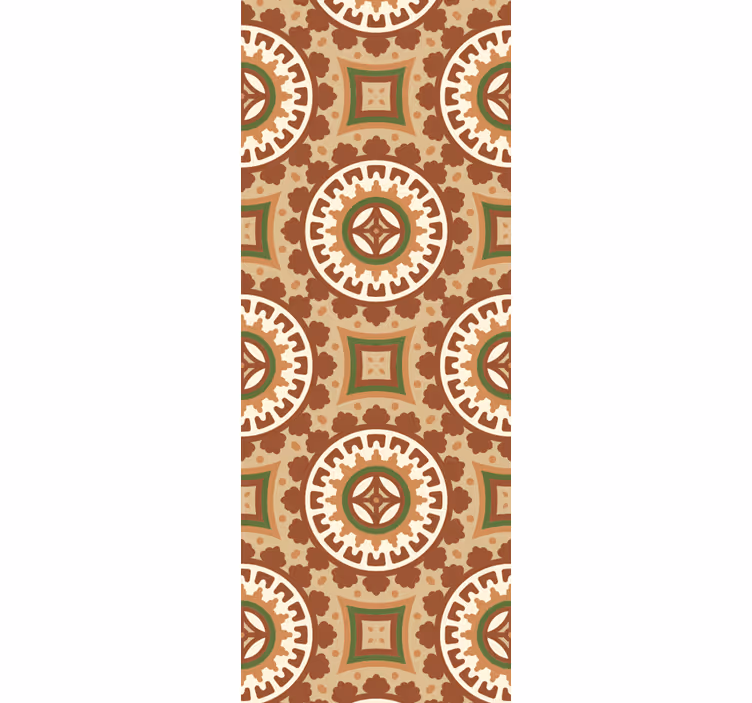 Papel tapiz azulejos ornamental geométrico - TenVinilo
