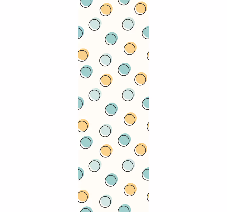 Papel pintado lunares Lunares beige y azul - TenVinilo