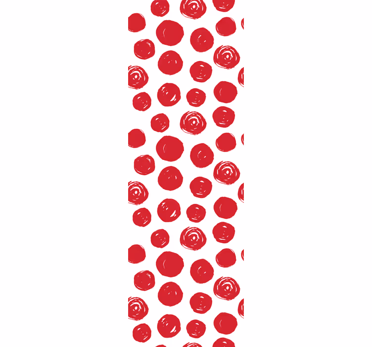 Papel pintado infantil Gran patrón de lunares rojos - TenVinilo