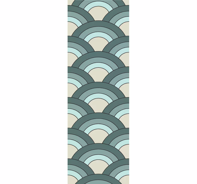Papel tapiz geométrico patrones de semicírculo - TenVinilo