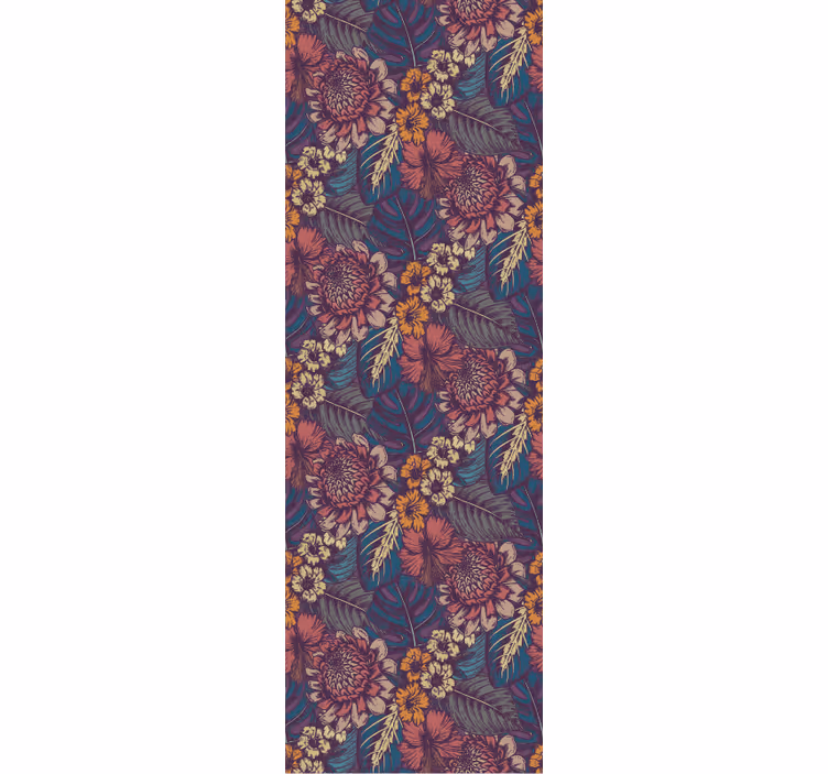 Papel tapiz flores patrón botánico vintage - TenVinilo