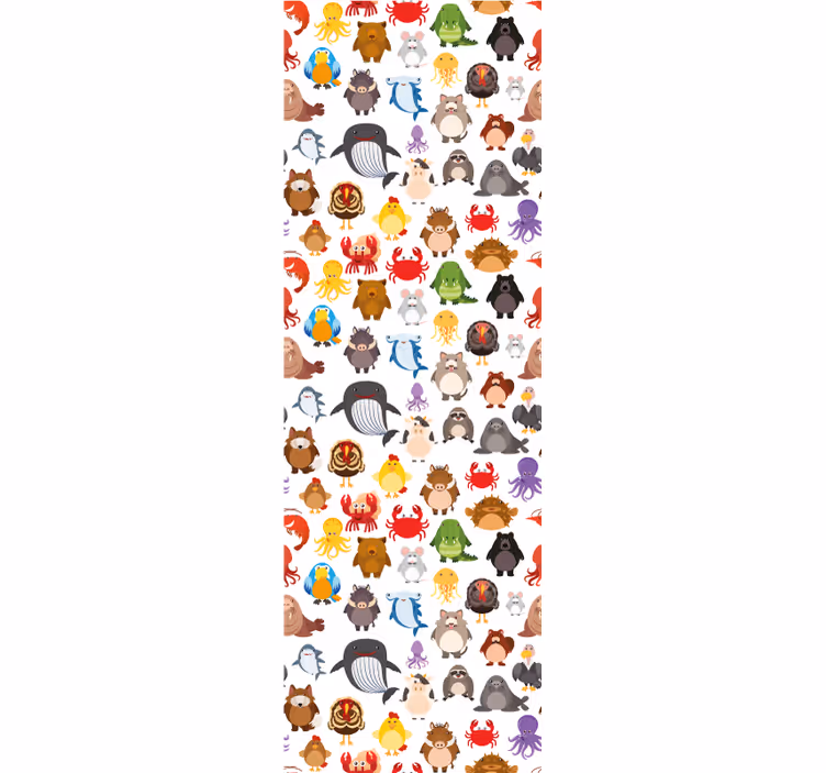 Papel tapiz animales fusión de personajes animales - TenVinilo