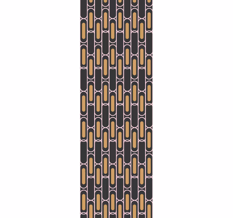 Papel tapiz moderno patrón geométrico vertical marrón y rosa - TenVinilo