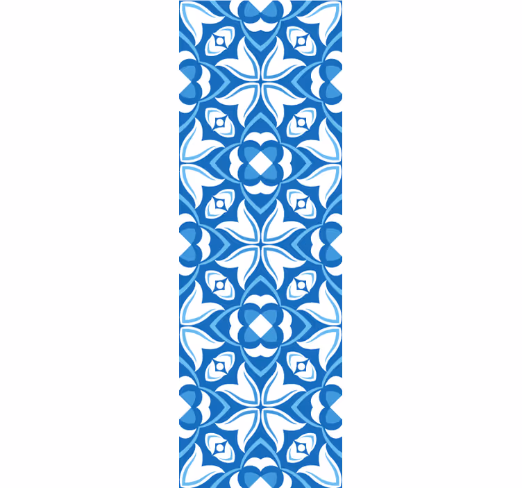 Papel tapiz azulejos elegantes patrones azules - TenVinilo