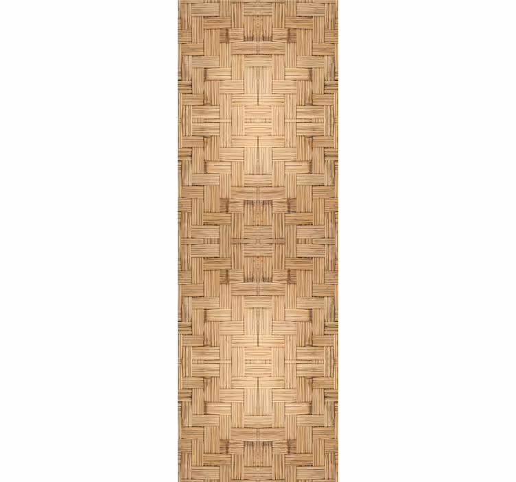 Papel tapiz madera patrón de tejido de cesta - TenVinilo