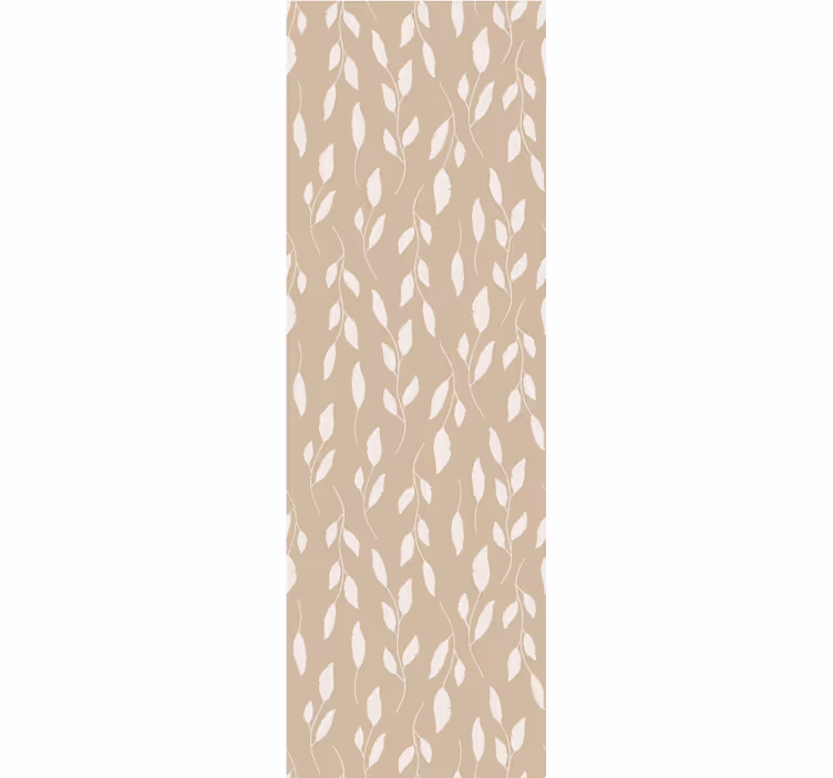 Papel tapiz hojas patrón delicado beige - TenVinilo