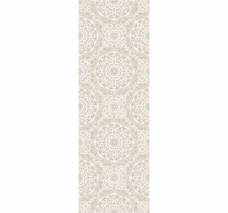 Papel tapiz floral medallones ornamentales - TenVinilo