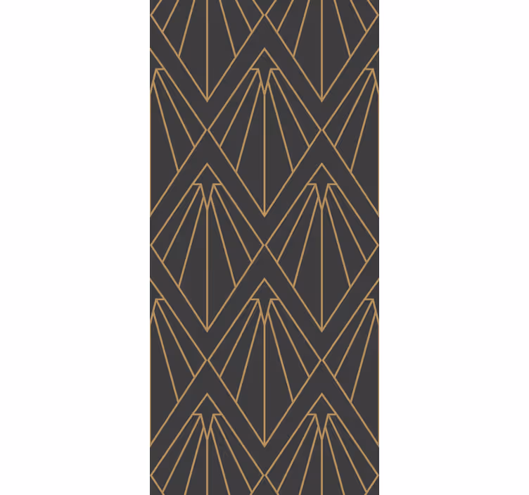 Papel pintado retro Diamantes de oro y líneas de estilo de decora - TenVinilo