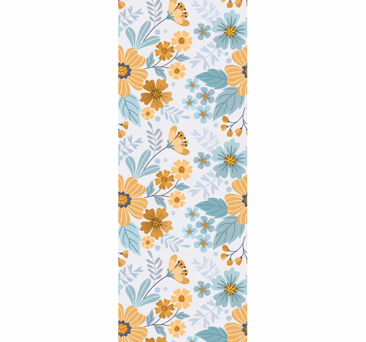 Papel pintado floral Diseño de flor de margarita vintage - TenVinilo