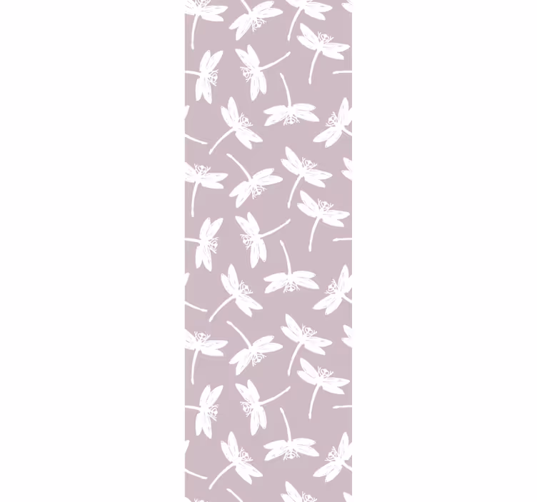 Papel tapiz mariposas patrón de libélula morada - TenVinilo