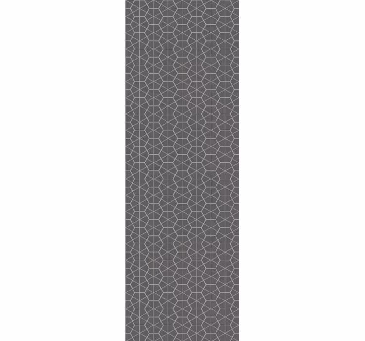 Papel tapiz geométrico diseño hexagonal gris - TenVinilo