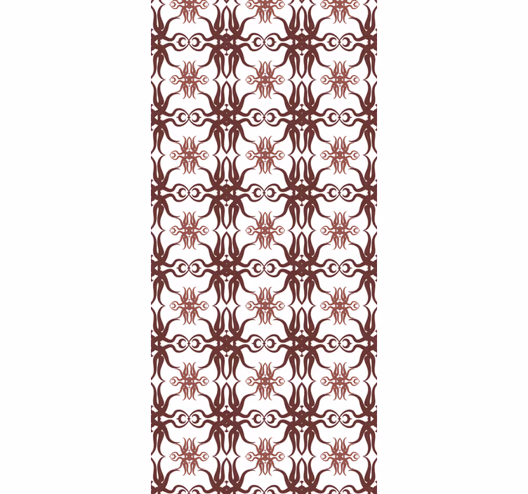 Papel tapiz ornamental elegante diseño rojo - TenVinilo