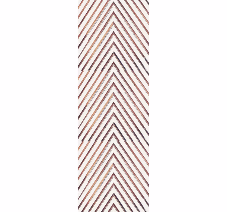 Papel pintado imitación madera Teca en diseño de espiga - TenVinilo